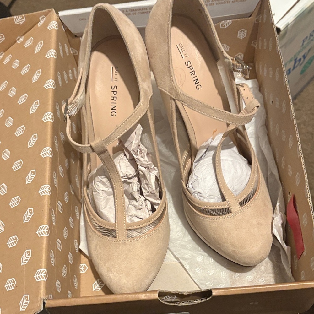 Call It Spring Nude Heels - Picture 2 of 4